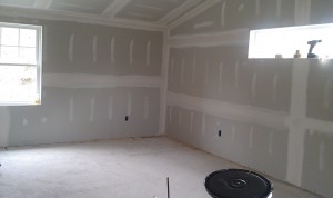 Drywall hung